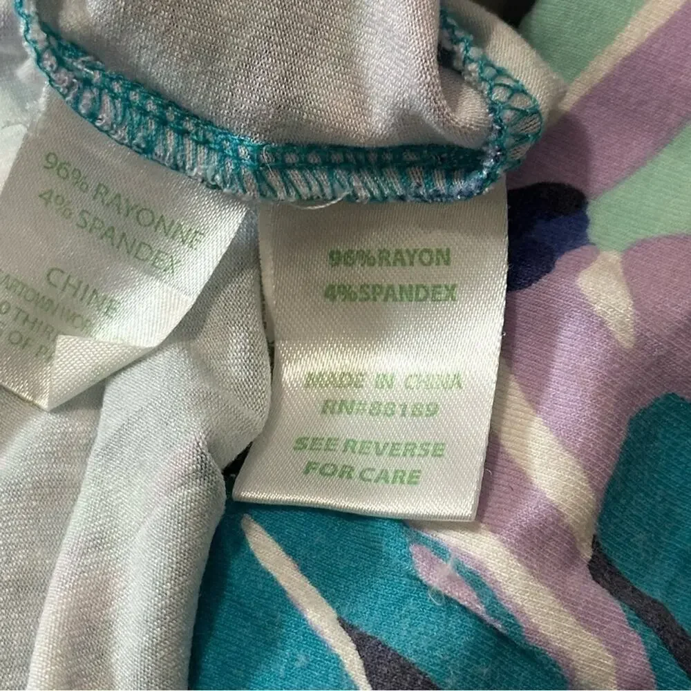 Lilly Pulitzer Women’s M Blue Purple Off Tropic Print Georgie May Palazzo Pants - Picture 6 of 8